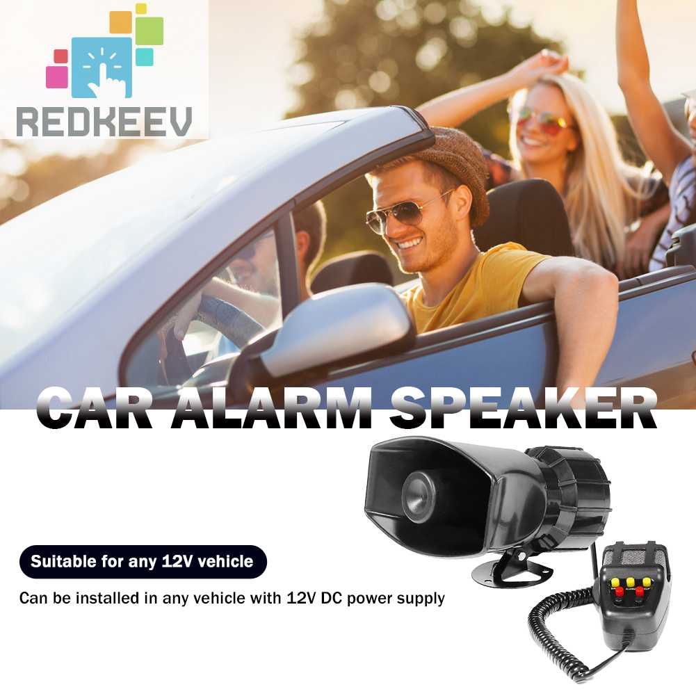 Còi Báo Động Xe Hơi Điều Khiển Từ Xa DC12V 60W 7 Tông Màu