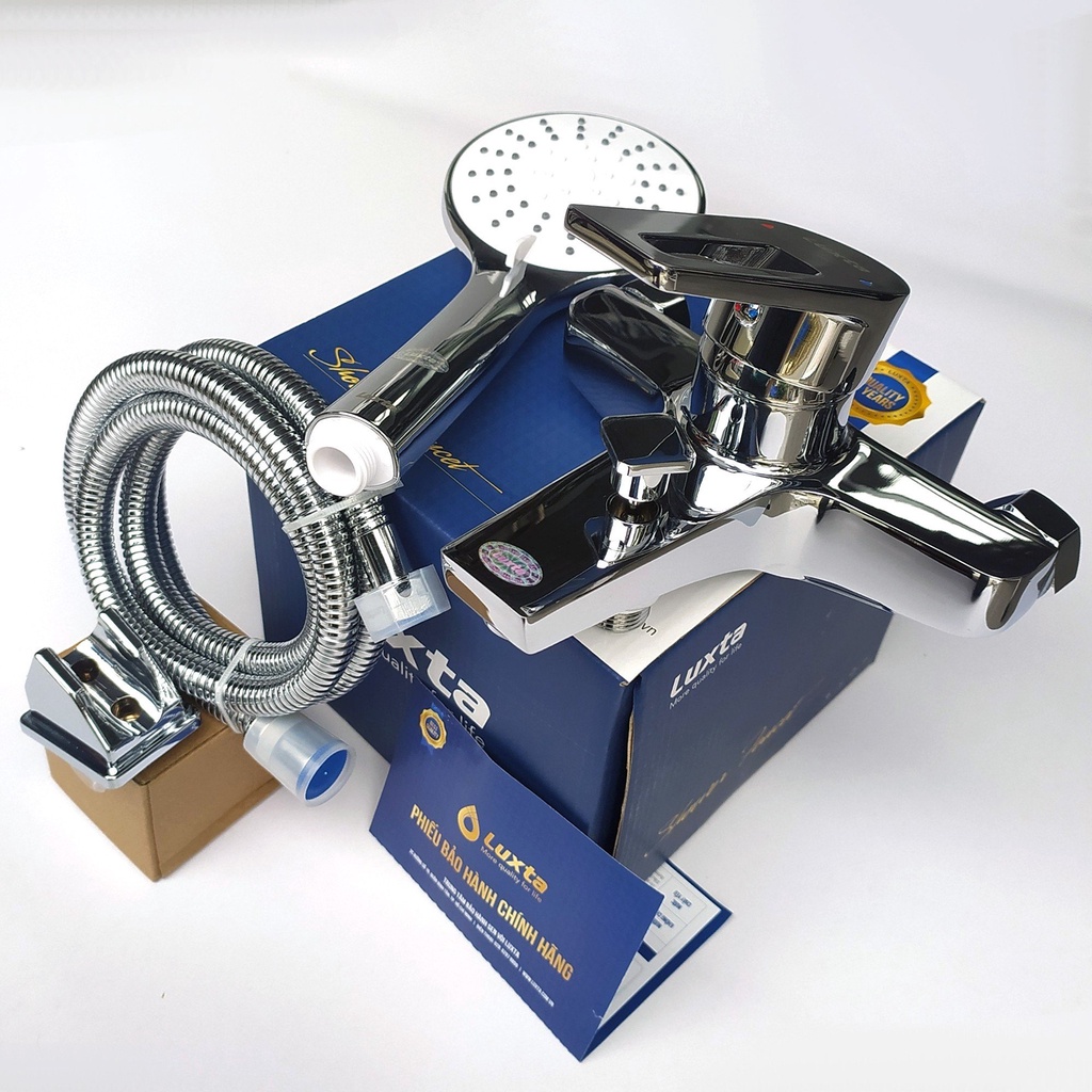 Vòi Sen Tắm Đồng Thau Mạ Crome Nóng Lạnh LUXTA L2226SX5 - Tay sen tắm TX22 điều chỉnh 3 chế độ
