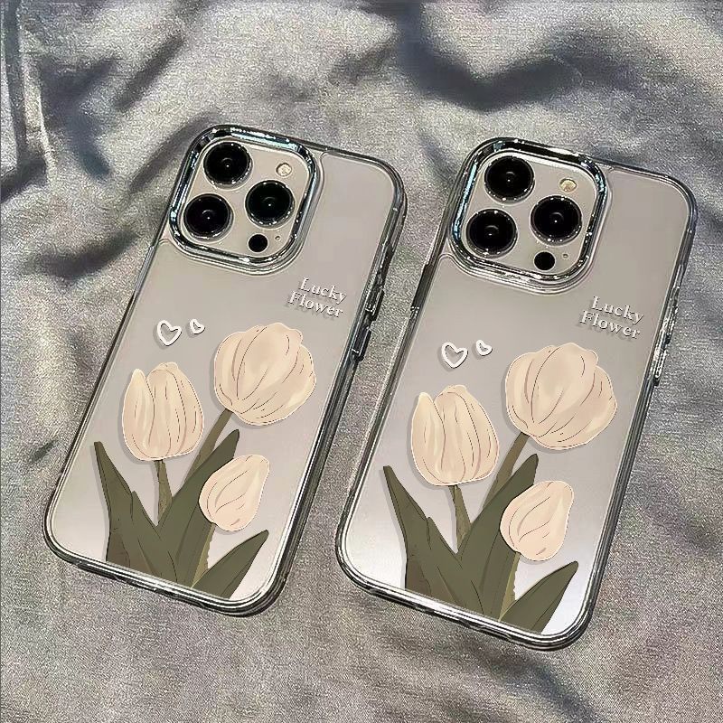 ✅Ốp Điện Thoại Mềm Hình Hoa Tulip Chống Sốc Cho Iphone 14pro 11 max8pl 7 1213
