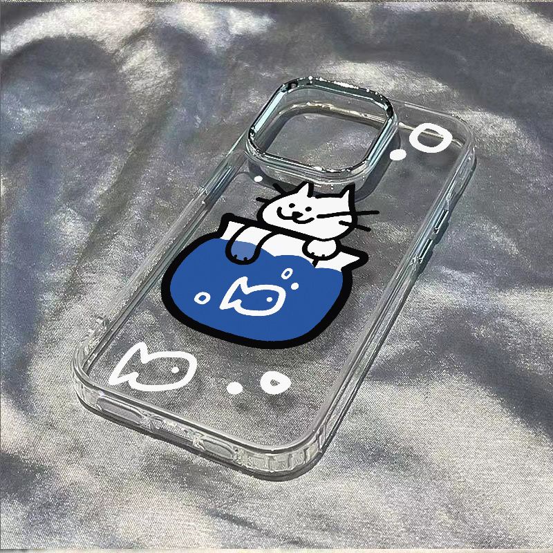 ✅Ốp Điện Thoại Dẻo Họa Tiết Chú Mèo / Cá Dễ Thương Chống Sốc Cho iPhone 7maxplus 1114pro 8 Iphone1213 CVQ7