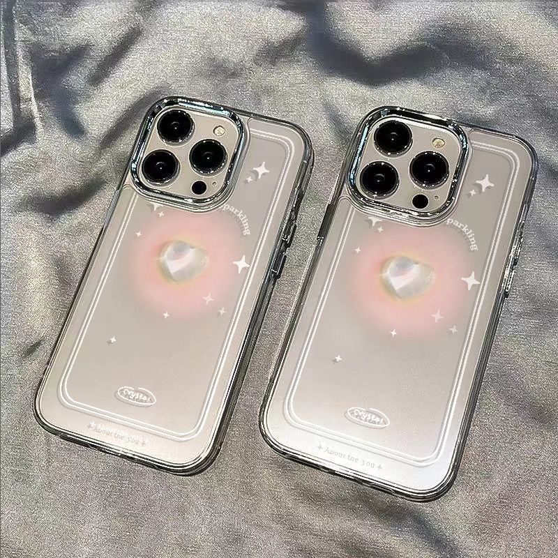 ✅Ốp Điện Thoại Dẻo Họa Tiết Trái Tim Đơn Giản Chống Sốc Cho Iphone127Plus 14pro13 8 Z8H1 11