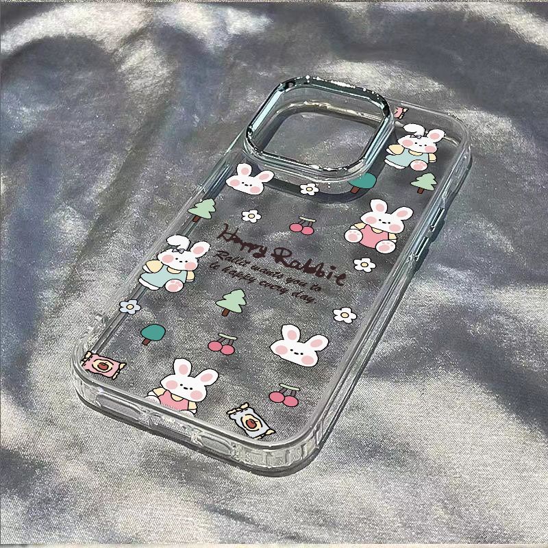 ✅Ốp Điện Thoại Dẻo Họa Tiết Chú Thỏ &amp; Cherry Dễ Thương Chống Sốc Cho iPhone12 13 B0UC 7 / maxplus 11814pro