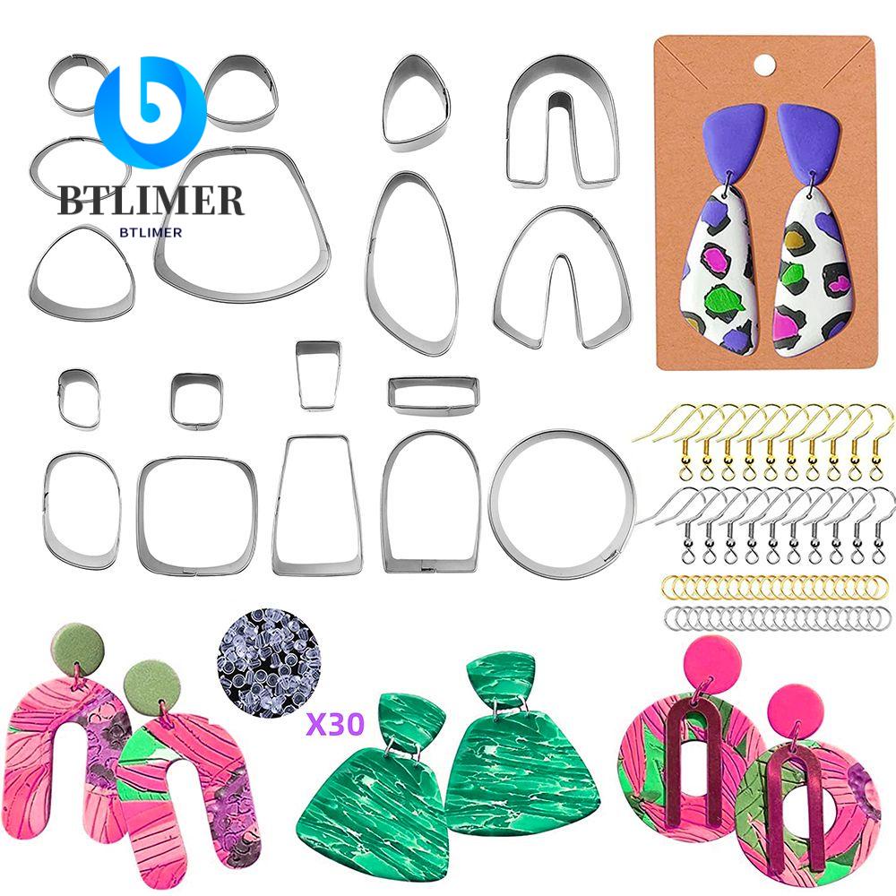 Bộ 118 Khuôn Cắt Đất Sét Polymer Bằng Thép Không Gỉ Dùng Làm Bông Tai / Thiệp