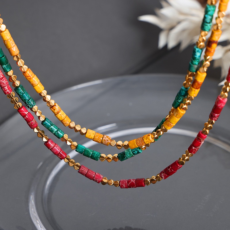 Dây Chuyền Thép Titan Đính Đá Phong Cách Hong Kong Thời Trang Cho Nữ