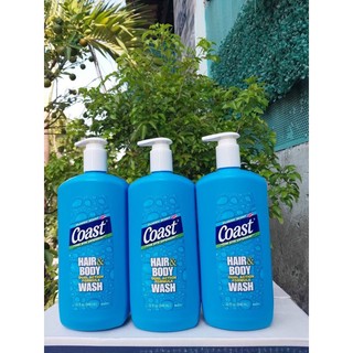 Sữa tắm - gội dành cho nam coast hair & body 946ml của mỹ