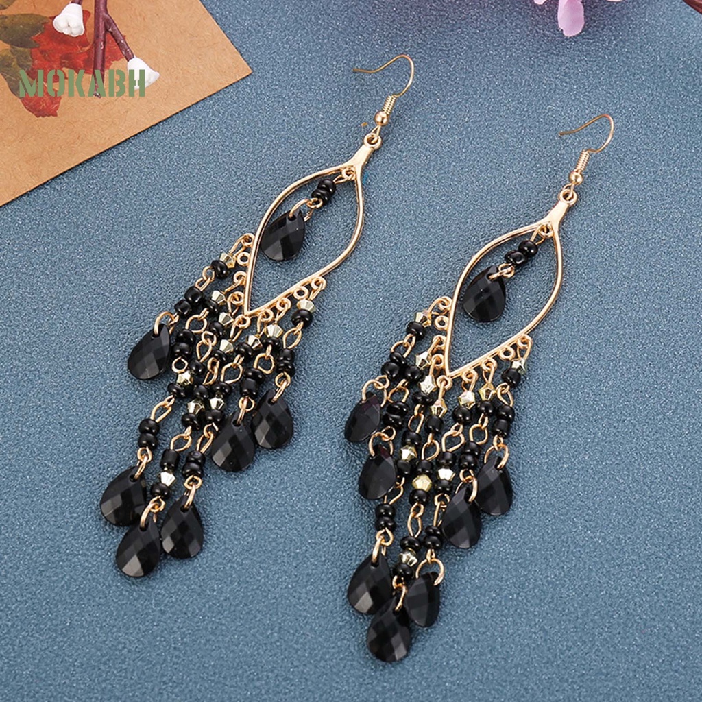 1 Đôi Bông Tai Hợp Kim Dạng Tua Rua Phong Cách Dân Tộc Thời Trang Cho Nữ