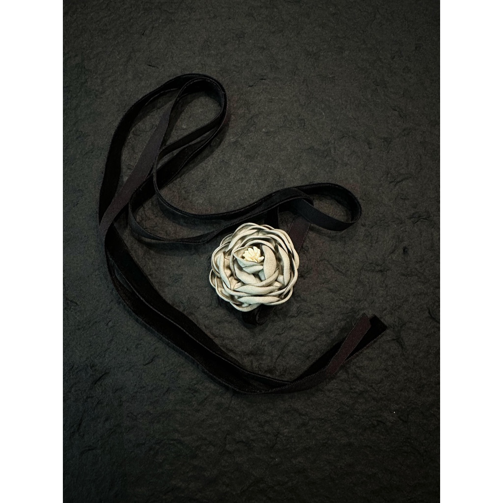 Vòng Cổ Dây Xích Tùy Chỉnh Màu Xám Trắng Trà Thời Trang Đơn Giản