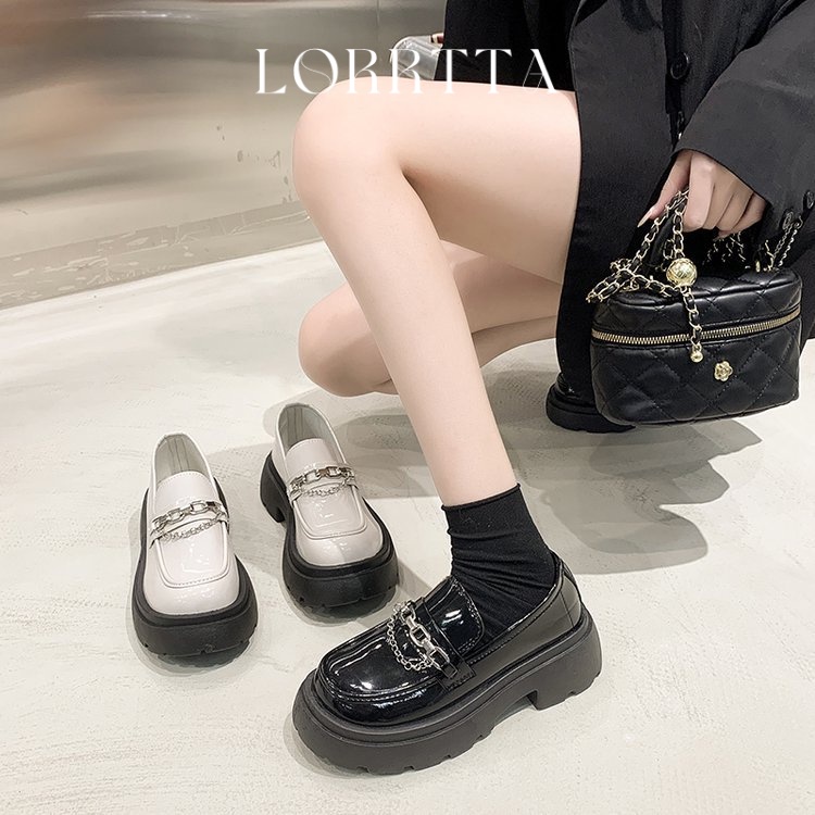 LORRTTA giày cao gót nữ giày nữ lolita giày Giày búp bê gót đại đính tinh thể 2023NEW 23Z23061211