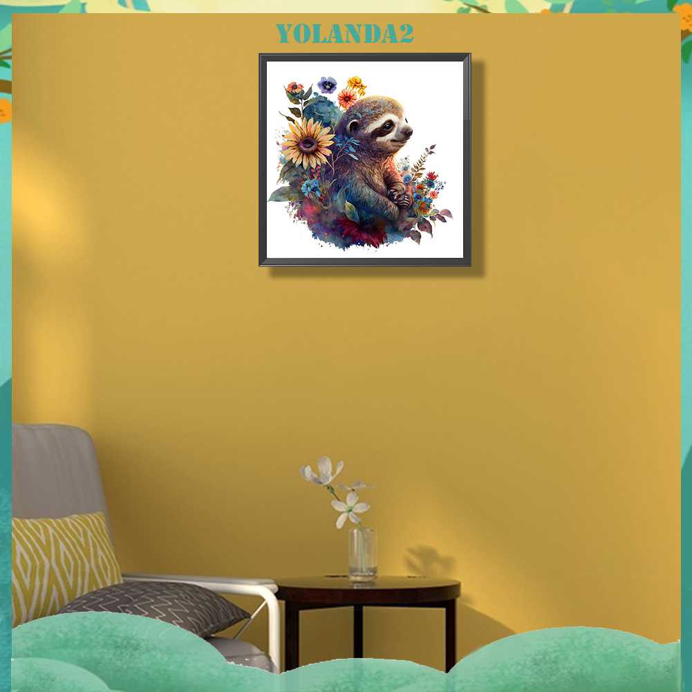 Tranh Đính Đá Kim Cương Toàn Bộ 5D DIY Hình Vẽ Con Lười