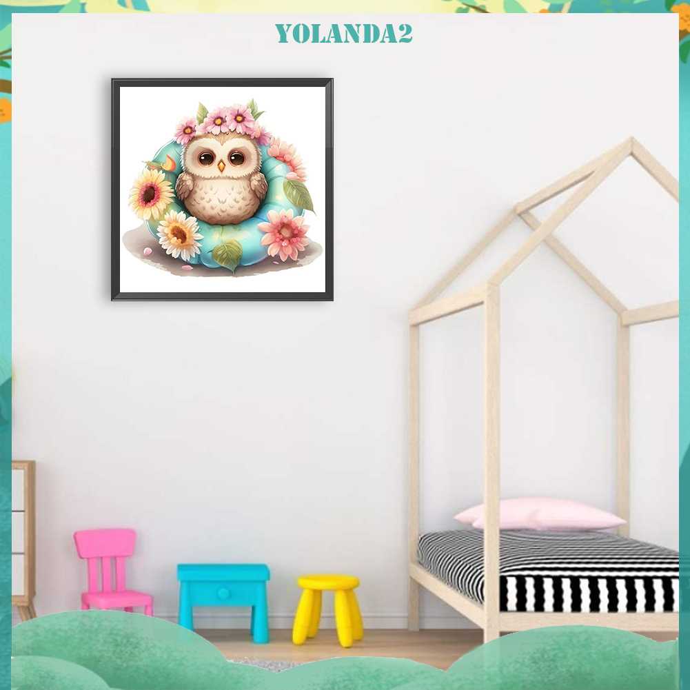 Tranh Đính Đá Kim Cương Toàn Bộ 5D DIY Hình Vẽ Con Cú