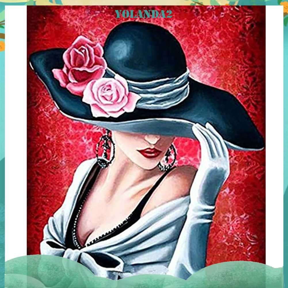 Tranh Đính Đá Kim Cương Toàn Bộ 5D DIY Hình Vẽ Cô Gái Trang Trí Nhà Cửa