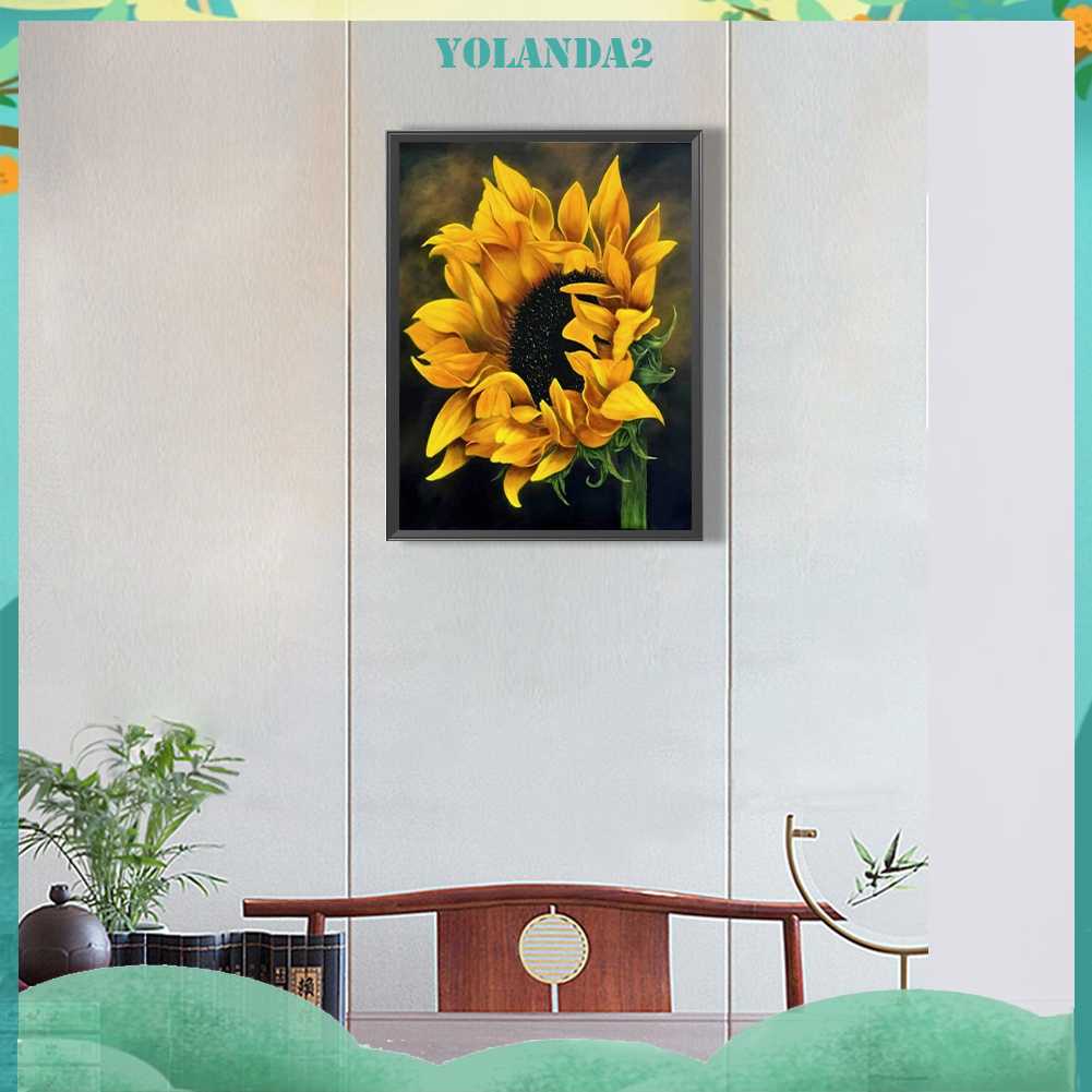 Tranh Đính Đá Kim Cương Toàn Bộ 5D DIY Hình Vẽ Hoa Trang Trí Nhà Cửa