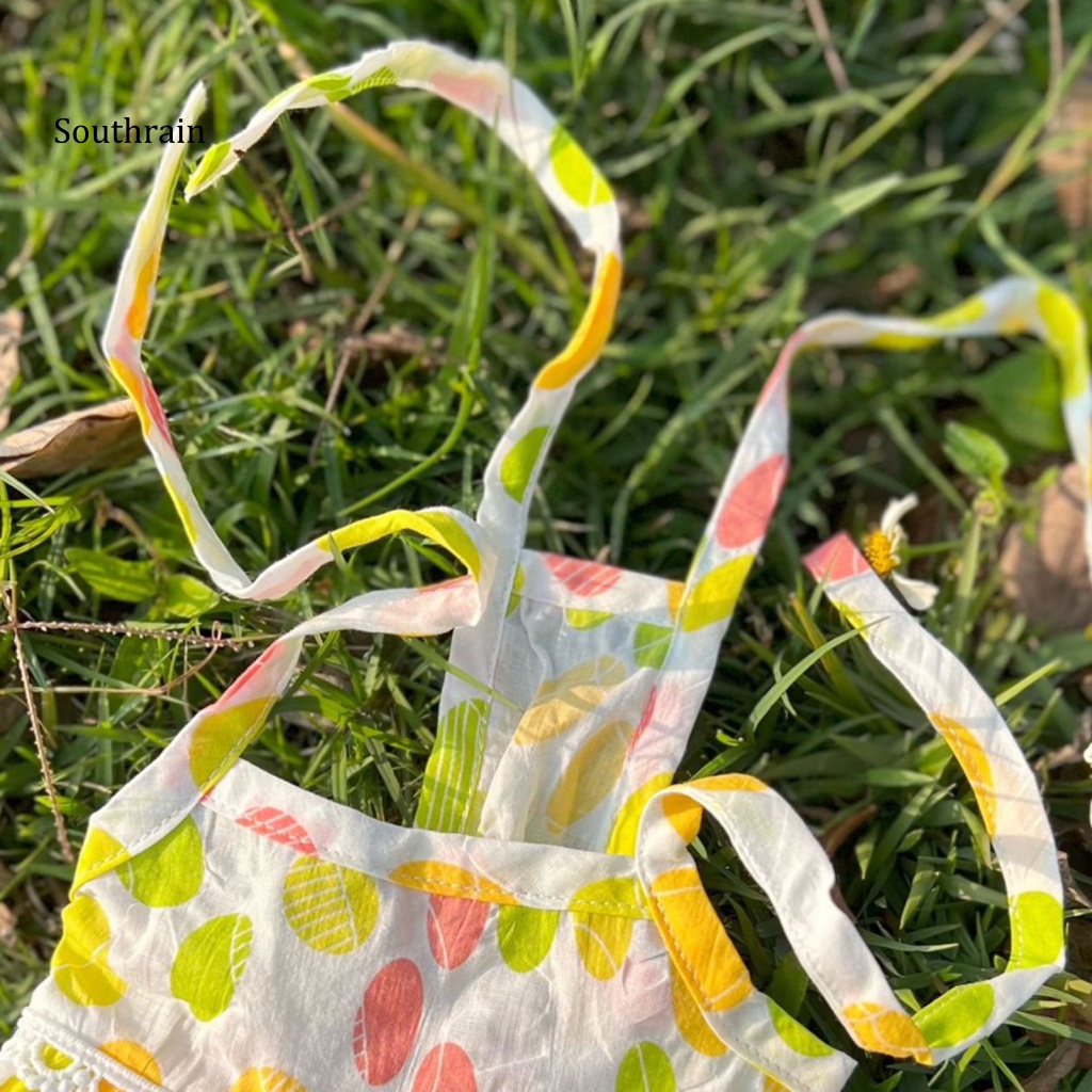 Đầm Hai Dây Dáng Dài In Họa Tiết Tươi Mới Thời Trang Cho Cún Cưng