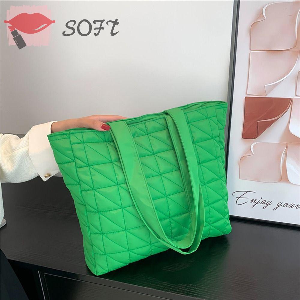 Túi Tote Đeo Vai / Xách Tay Sức Chứa Lớn Họa Tiết Hình Thoi Thời Trang