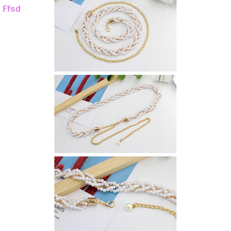 {Ffsd} Thắt Lưng Co Giãn Đính Hạt Ngọc Trai Thanh Lịch Đa Năng Thiết Kế Thời Trang * Bán Chạy Cho Nữ