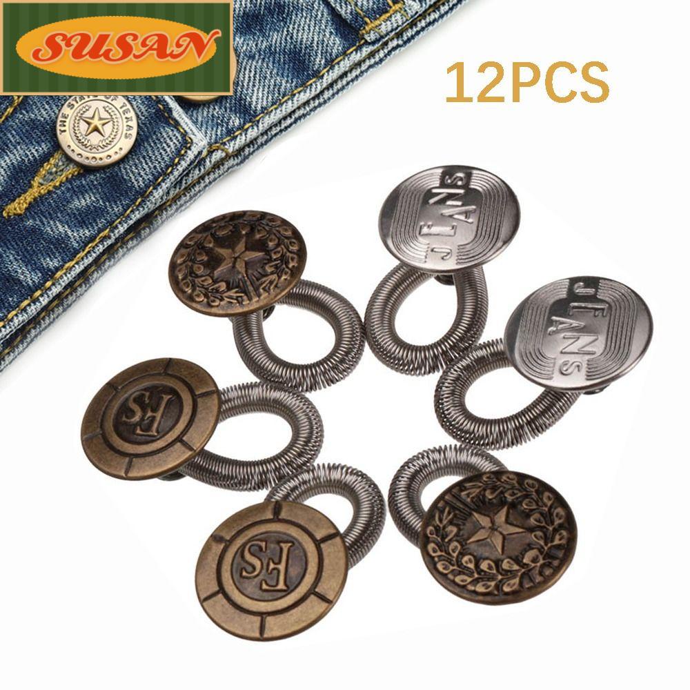 Set 12 Nút Kim Loại Cố Định Áo Khoác Jeans / Balo Tiện Dụng