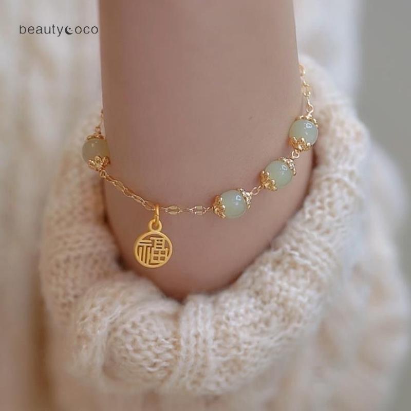 beautycoco🍊Vòng đeo tay may mắn phong cách cổ điển cho nữ
