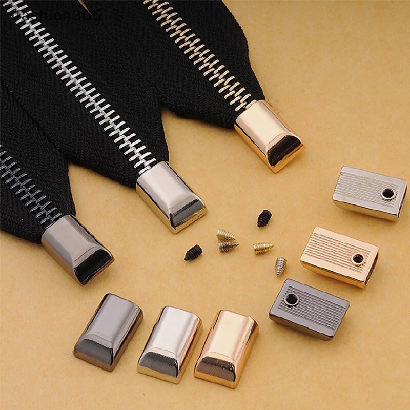 Set 10 Nút Khóa Kéo Bằng Kim Loại ifashion365 Kèm Ốc Vít Chuyên Dụng Cho May Vá Đồ Da Diy