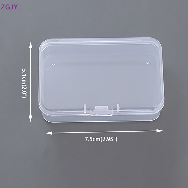 Bộ 2 Hộp Nhựa Trong Suốt Hình Vuông Đựng Trang Sức Tiện Dụng Mới