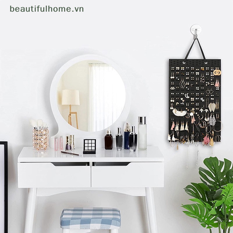 [beautifulhome] Giá Treo Bông Tai / Vòng cổ Bằng Vải Nỉ Mềm Mại Sắp Xếp Gọn Gàng