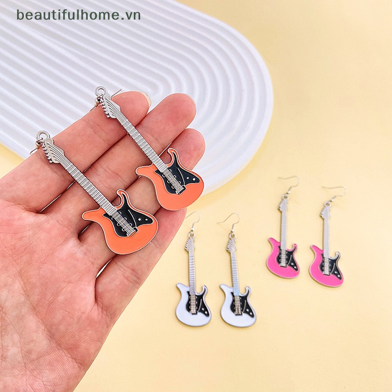 Bông Tai Acrylic Hình Đàn Guitar Cổ Điển Cho Nữ