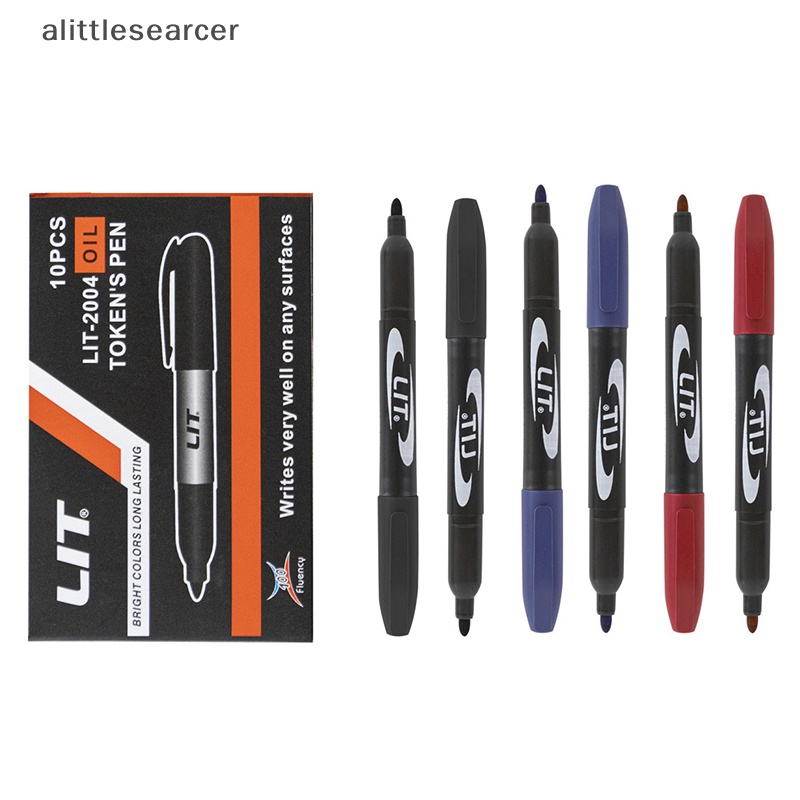 Set 10 Cây Cọ Vẽ Manga Màu Đỏ / Xanh Dương / Đen Dành Cho Học Sinh