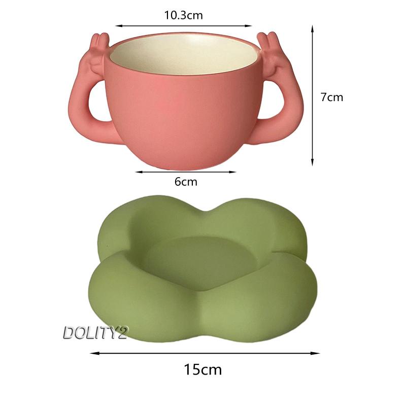 Bộ 2 Cốc Sứ Uống Nước / Trà Sữa / Cà Phê Thiết Kế Độc Đáo Tiện Dụng Cho Gia Đình