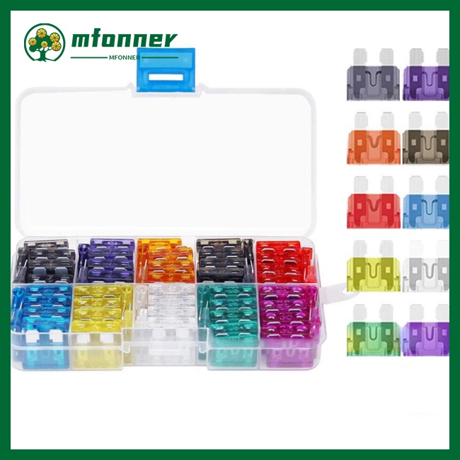 Set 100 Cầu Chì Loại Vừa 2A / 3A / 5A / 7.5A / 10A / 15A / 20A / 25A / 30A / 35A