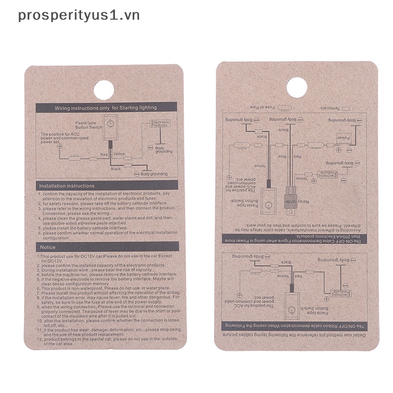 [prosperityus1] Công Tắc Bật / Tắt Đèn LED RV Tự Động 12V Cho Xe Hơi / Tàu Thuyền