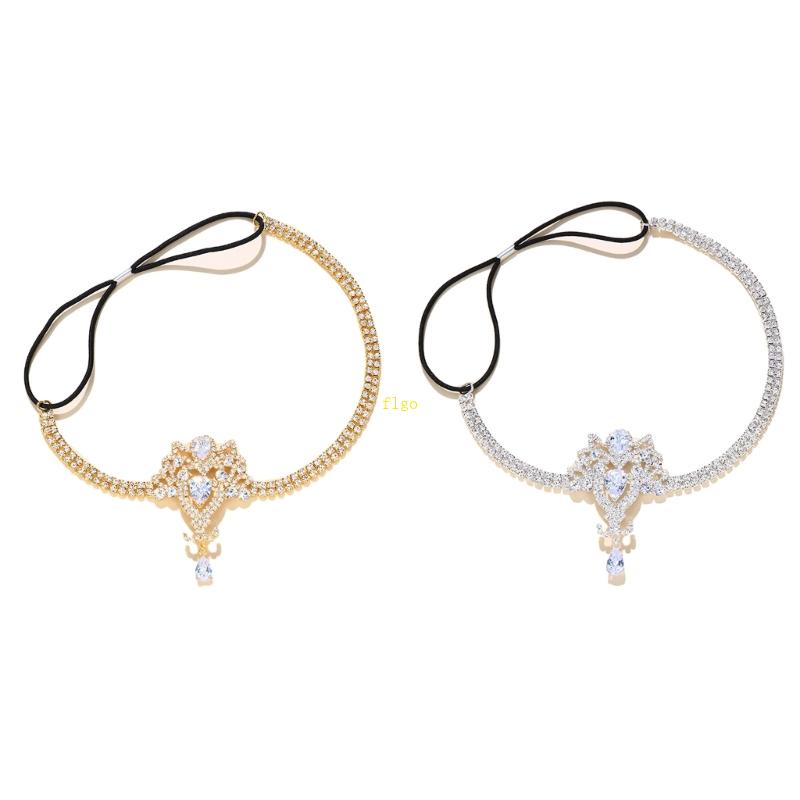 Flgo Dây Cài Tóc Đính Đá Lấp Lánh Dành Cho Cô Dâu