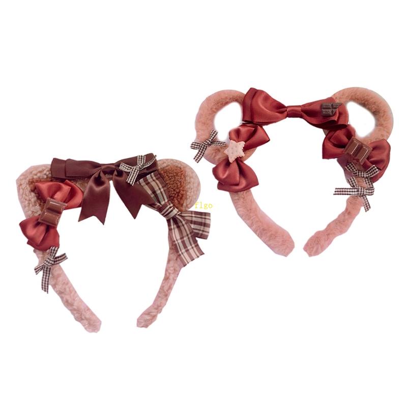 Băng Đô Tai Gấu Bông Phong Cách Lolita Đáng Yêu