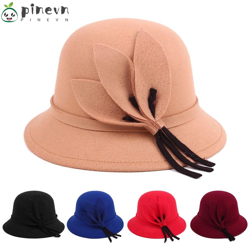 Mũ Bucket Vải Nỉ Phong Cách Vintage Thanh Lịch Cho Nữ