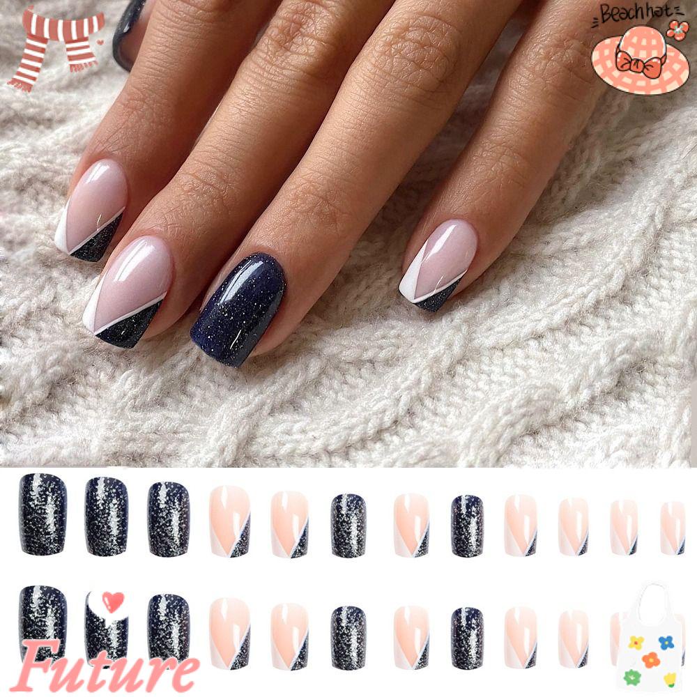 Set 24 Móng Tay Giả Có Thể Tháo Rời DIY