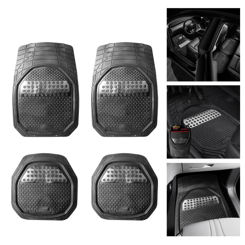 Set 4 Tấm Thảm PVC Màu Đen Chống Thấm Nước Cho Xe Hơi Fenteer1 Sturdy