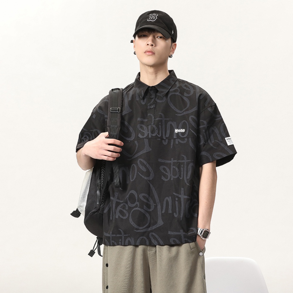 Áo Thun polo Ngắn Tay Phong Cách Retro Thời Trang Cho Nam