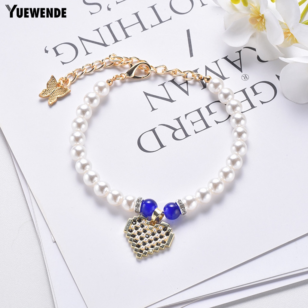 Vòng Cổ Mở Rộng Đính Ngọc Trai Giả Dễ Điều Chỉnh Cho Thú Cưng