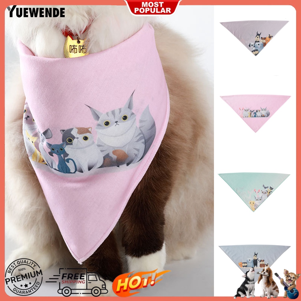 Yếm Ăn Bằng Polyester Siêu Mềm In Họa Tiết Hoạt Hình Dành Cho Thú Cưng