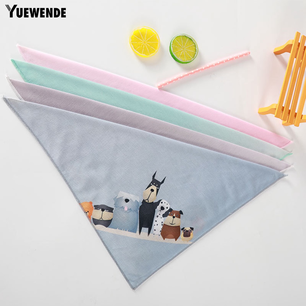 Yếm Ăn Bằng Polyester Siêu Mềm In Họa Tiết Hoạt Hình Dành Cho Thú Cưng