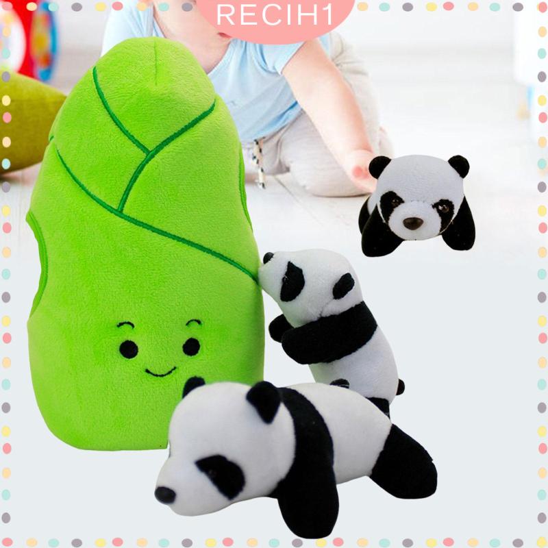 Set 4 Gấu Trúc Nhồi Bông Hoạt Hình Sáng Tạo Trang Trí Phòng Ngủ Cho Người Lớn Và Trẻ Em