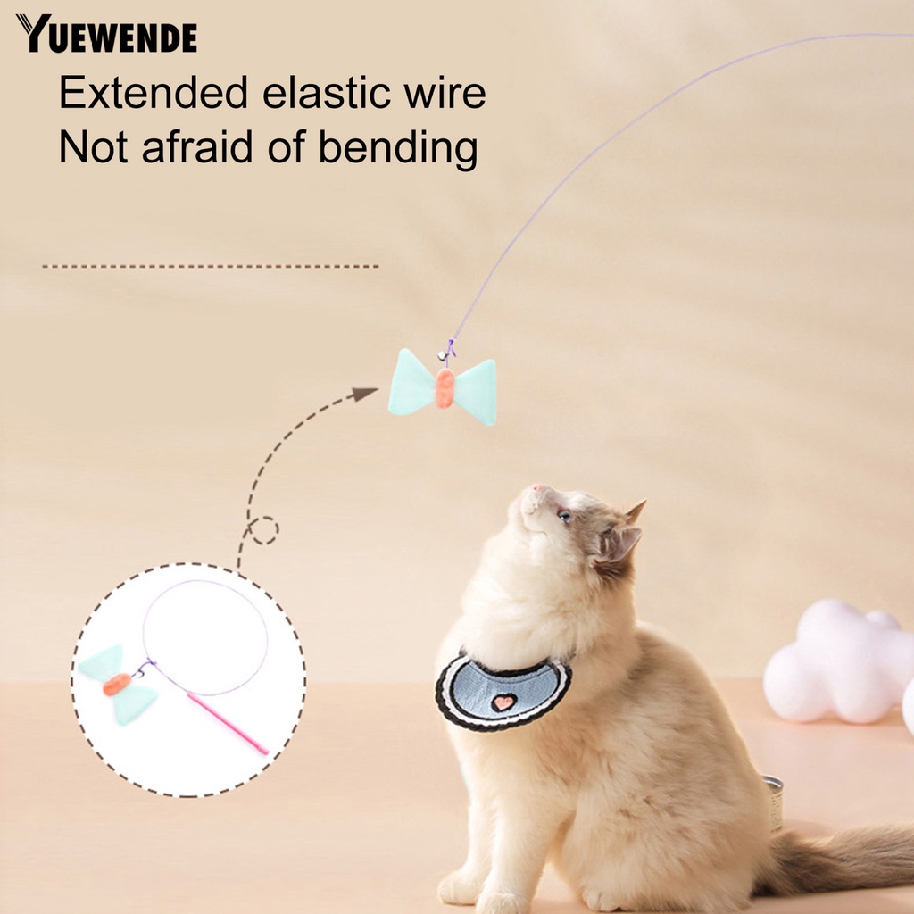 Gậy Trêu Mèo Chống Cắn / Mài Mòn Thoải Mái Với Chuông Và Nơ Trang Trí Vui Nhộn