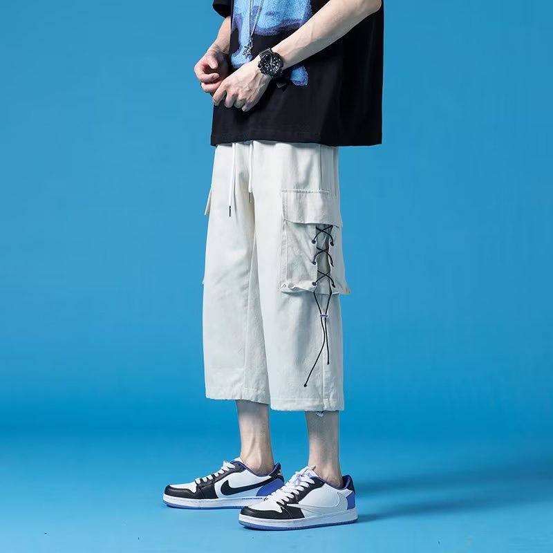 Quần Short Dáng Rộng Cỡ Lớn Phối Dây Rút Thời Trang Trẻ Trung