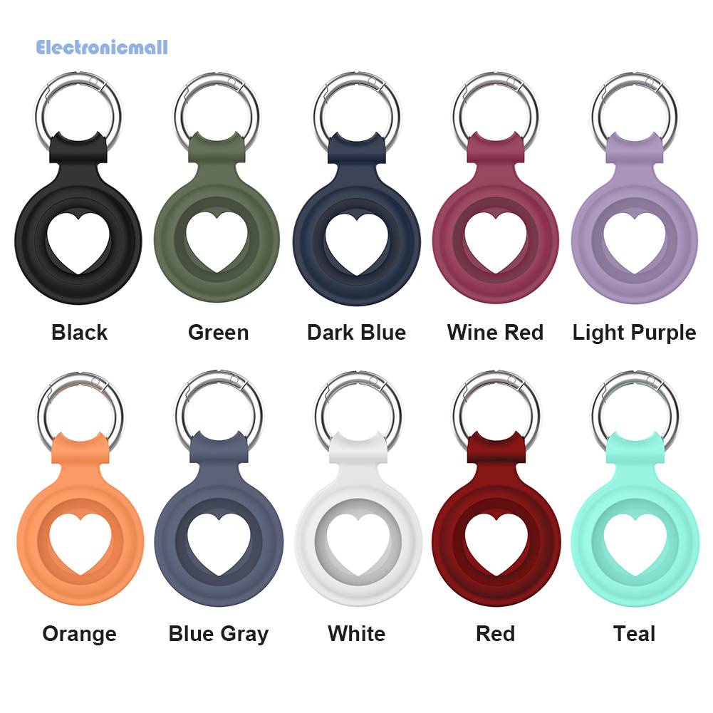 Vỏ Bảo Vệ Hộp Đựng Tai Nghe Apple Airtags Bằng PC / Silicon Cứng Kèm Móc Khóa ElectronicMall01.vn