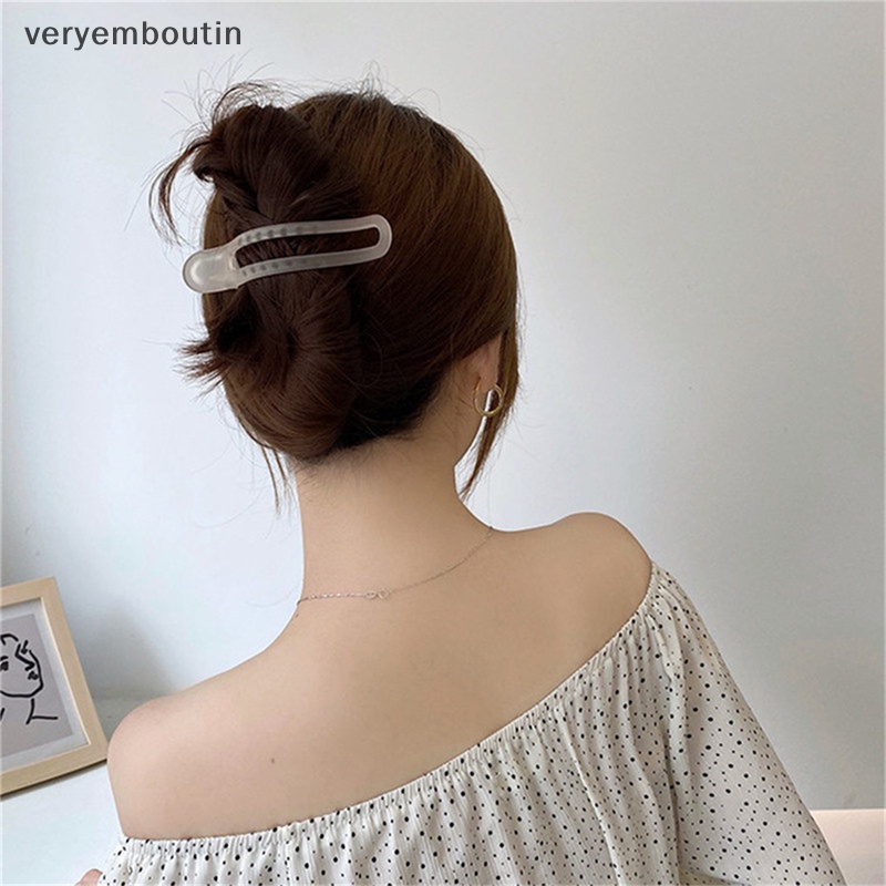 Kẹp Tóc Cá Mập Bằng Acrylic Nhám Siêu Lớn Phong Cách Hàn Quốc