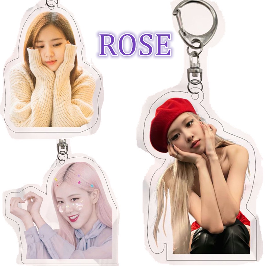 1 ROSE BP Acrylic Móc Chìa Khóa BP Park Chaeyoung Móc Khóa Treo Trên Bán JY