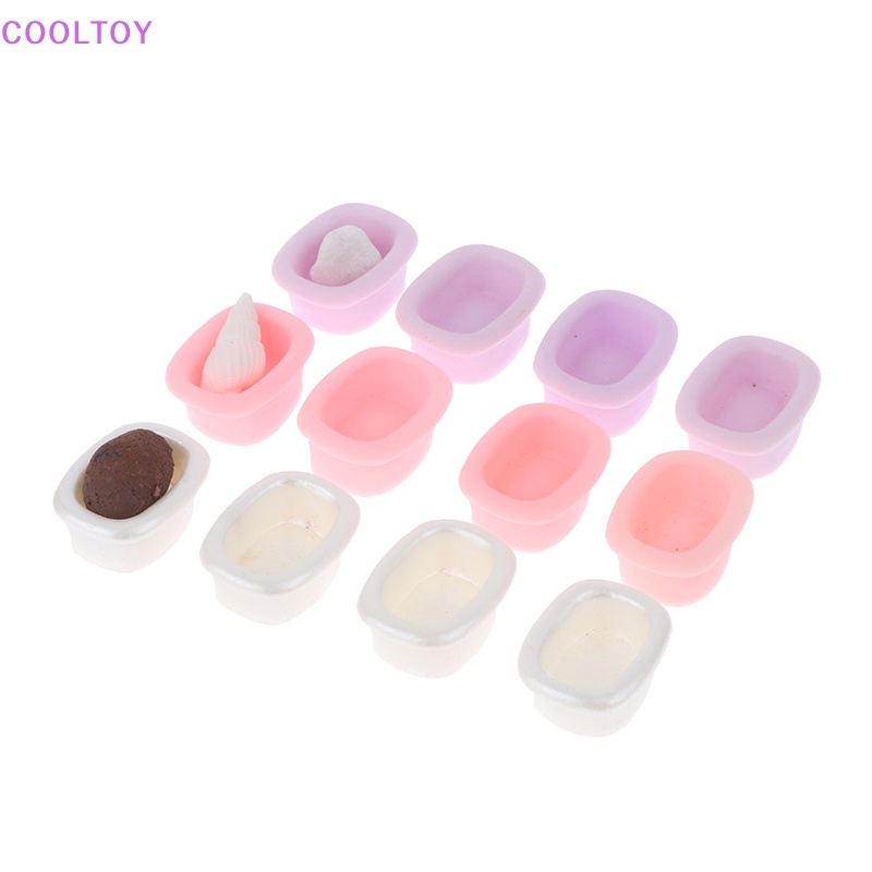 Set 4 Bồn Tắm Mini Trang Trí Nhà Búp Bê Tỉ Lệ 1: 12