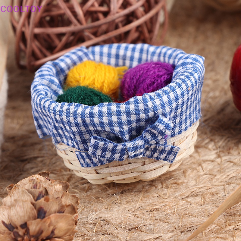 Cooltoy Giỏ Vải Len mini Đựng Đồ Chơi Búp Bê Tỉ Lệ 1: 12