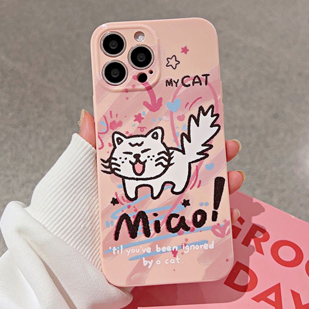 Ốp Điện Thoại TPU Mềm Chống Sốc / Dấu Vân Tay In Họa Tiết Graffiti Dễ Thương Dành Cho IPhone 11 14 13 12 Pro Max