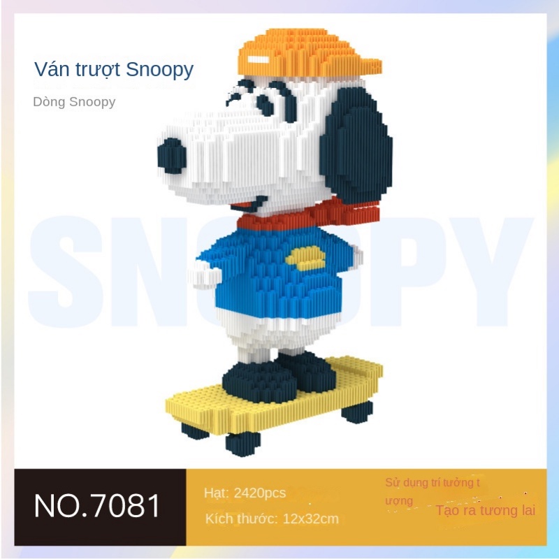 Đồ Chơi Lắp Ráp Hình Chú Chó Snoopy Dễ Thương Cho Bé