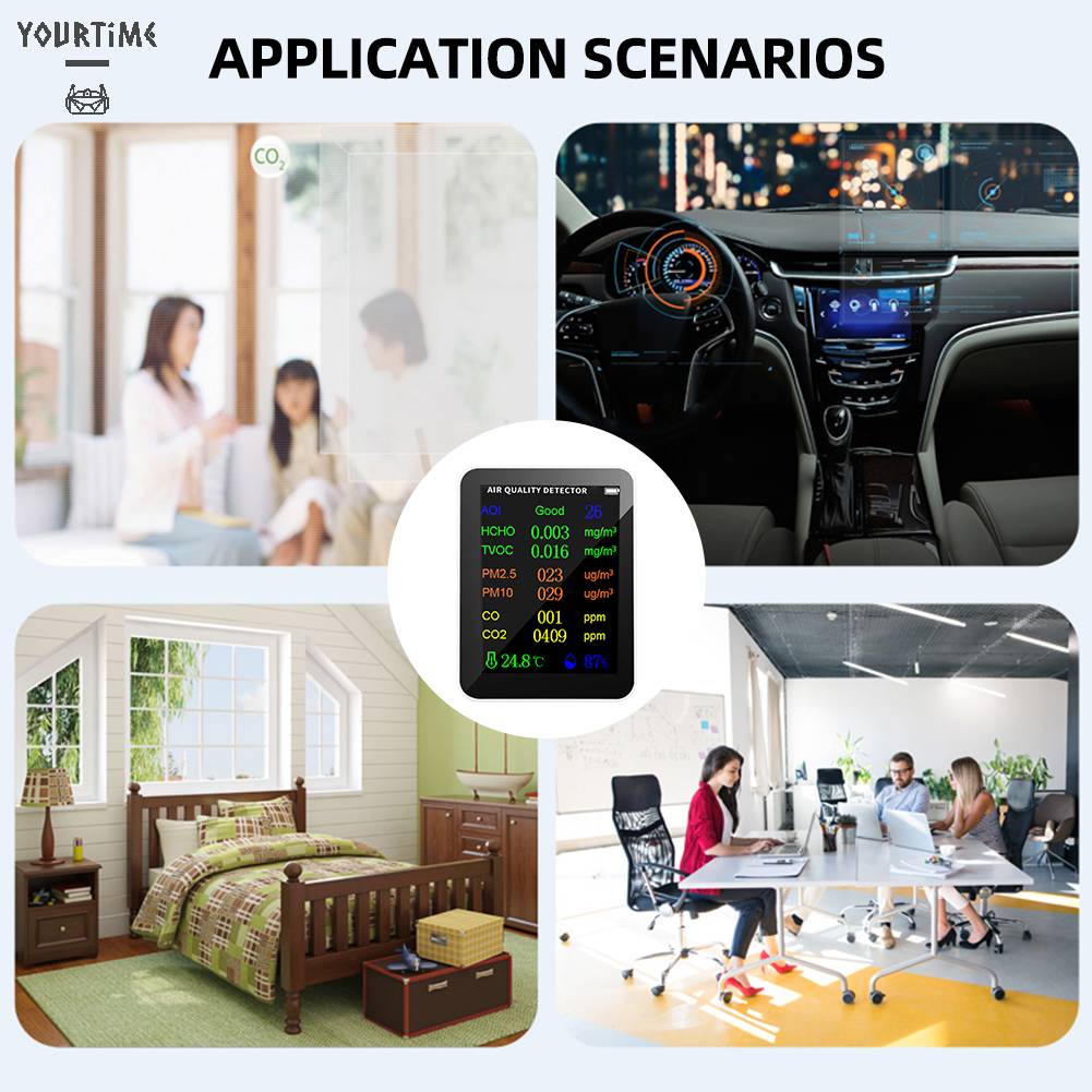 Máy Kiểm Tra Chất Lượng Không Khí Kỹ Thuật Số 9 Trong 1