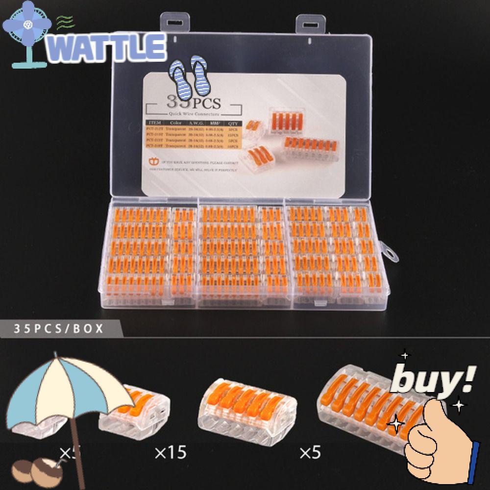 Wttle Set 35 Đầu Nối Dây Điện Chống Cháy Nhỏ Gọn Trong Suốt Dành Cho Dây Điện